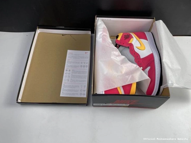 Official Maikesneakers High 1 Air Jordan Red 555088-603 Fusion OGLight 0713